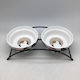 Ceramic Food Bowl for Dog & Cat 2 Spots 13x5cm