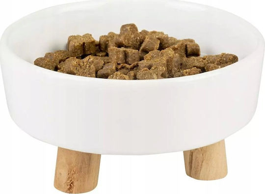 Duvo+ Duvo+ Ceramic Bowl Wooden Legs 700ml 15x4x15 4x9 4cm 13366