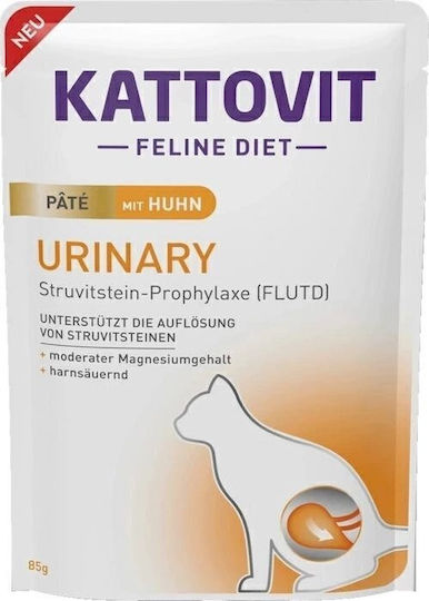 Kattovit Υγρή Τροφή για Ενήλικες Γάτες σε Φακελάκι με Κοτόπουλο 85gr