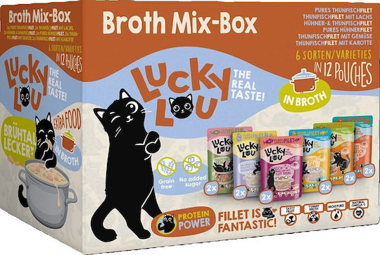Lucky Lou Wet Food for Cats in Pouches with Chicken 12x70gr