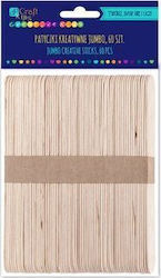 Dp Craft Bețișoare De Artizanat Dpcraft Jumbo Naturale 14 8x1 7cm 60 Bucăți Dalprint