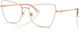 Jimmy Choo Jc2010hb 3008 Rame Ochelari Pentru Femei Material Metalic Culoare Rose Gold