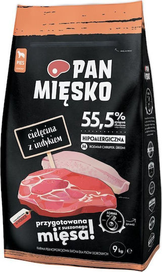 Pan Miesko 20kg Dry Food for Small Breed Dogs with Calf, Turkey, Vegetables, Meat, Salmon, Beef, Chicken and Liver