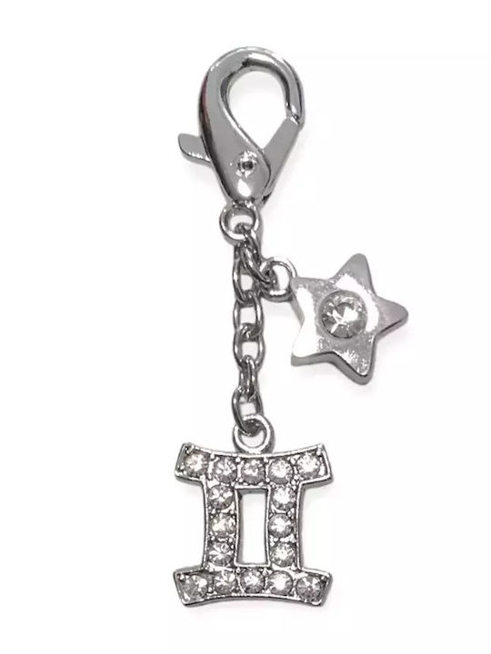 Russ Berrie Charm Ζώδιο Δίδυμος από Ασήμι