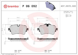 Brembo Brake Pad Set Disc Brake P 06 092 Brembo Brake Pad Set Disc Brake P 06 092