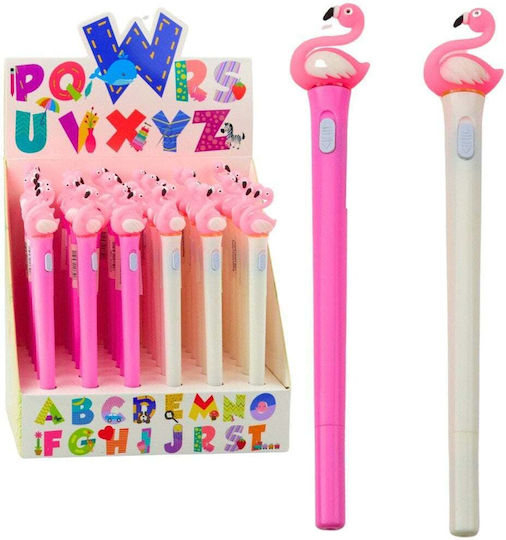 Glowing Pen Pink Flamingo Blue Ink 0.7mm Mix Lean