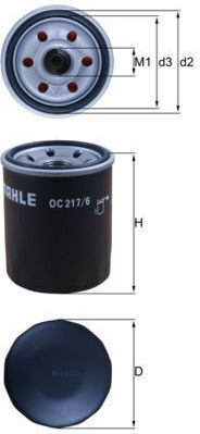 Mahle Oil Filter OC 217/6
