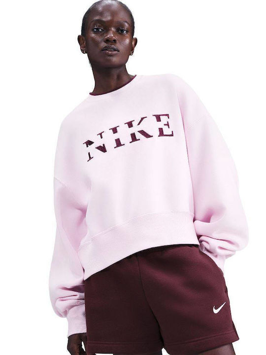 nike women's pink sweatshirt