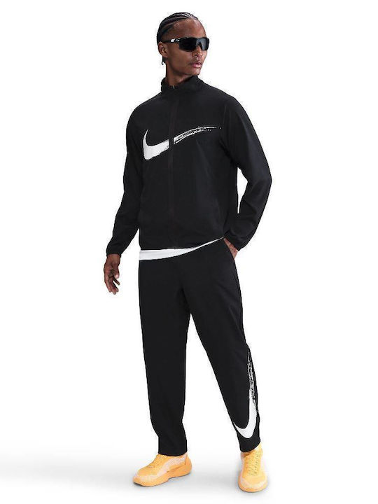 Nike Dri-FIT Долнище На Анцуг Черно / Бяло