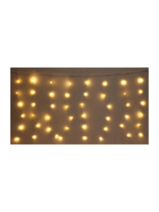 240 Светлини LED 6m. x 60бр Топъл бял тип Завеса 1бр