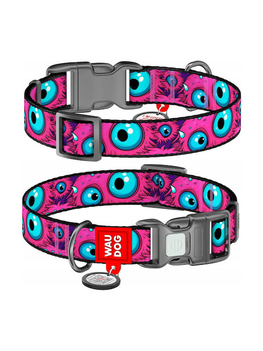 Collar Wau Dog Περιλαιμιο Ναϊλον Qr Ετικετα 15mm/25-35cm Monster Eye