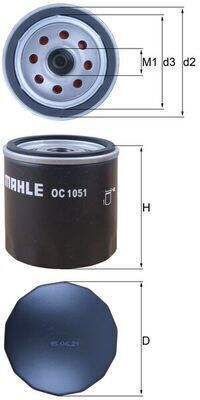 Mahle Oil Filter Oc 1051