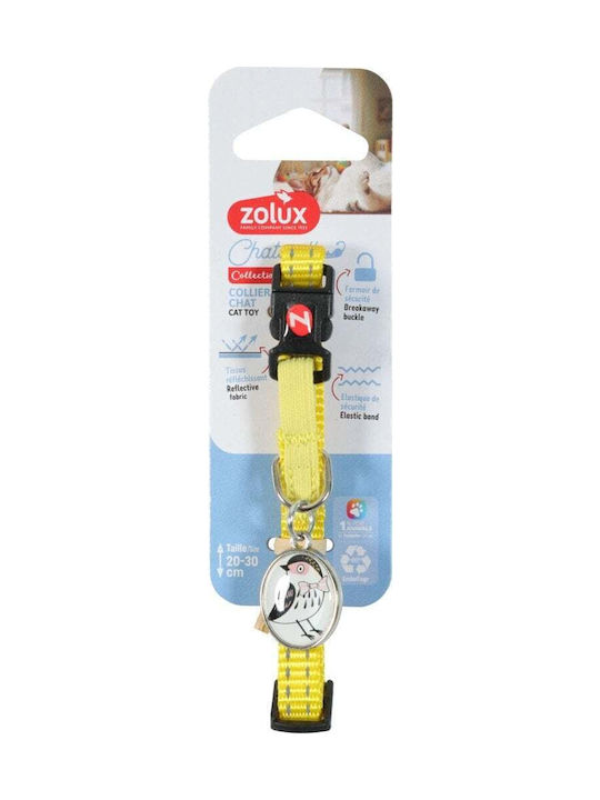 Zolux Cat Collar Bird-shaped Pendant Chatouille Yellow