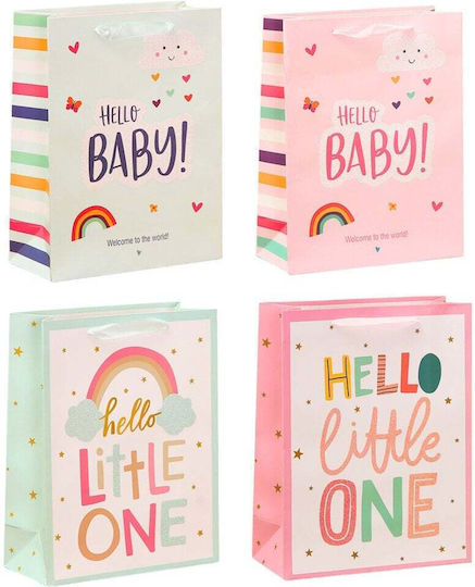 Lean Toys Hello Baby Little One Gift Wrapping Bag 12x10cm Various Designs or Colors