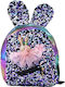 Kinder-Schulranzen Mit Pailletten Hasenohren Dunkle Bunte 22cm 4,4l