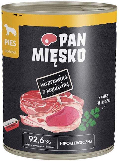Pan Miesko Влажна Храна за Кучета с Свинско месо и Агнешко 800гр
