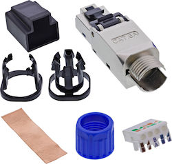 Inline Rj45 Connector Cat.6a 500mhz Field-terminable Shielded