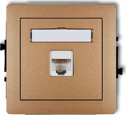 Karlik Deco Μονάδες Υποδοχής Υπολογιστή 1xrj45 Κατ 5e 8-ακίδων Χρυσό Μεταλλικό 8dgk-1