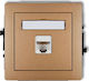Karlik Deco Computer Outlet Units 1xRJ45 Cat 5e 8-Pin Gold Metallic 8dgk-1