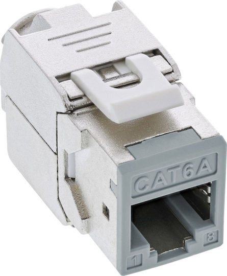 Inline 8pcs Pack Inline Keystone RJ45 Jack Shielded Cat.6a Grey