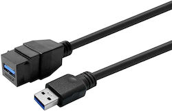 Vivolink Keystone Black Usb 3.0 A-female To Usb 3.0 A-male Vivolink Keystone Black Usb 3.0 A-female To Usb 3.0 A-male