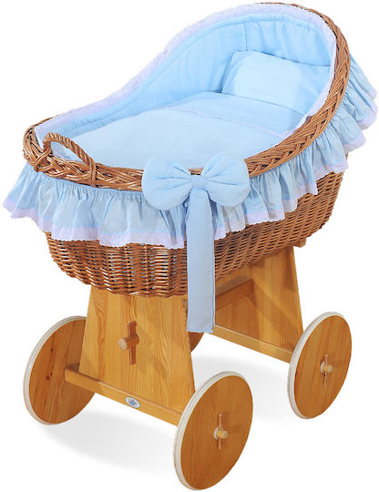 My Sweet Baby Strohmoseskorb mit Gestell Beiges