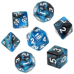 Rebel RPG Dice Set Two-Tone Black-Blue Rebel RPG Dice Set Two-Tone Black-Blue