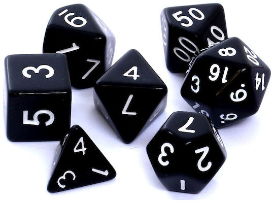 Rebel Σετ Ζαριών Rpg Ματ Μαύρα 106192