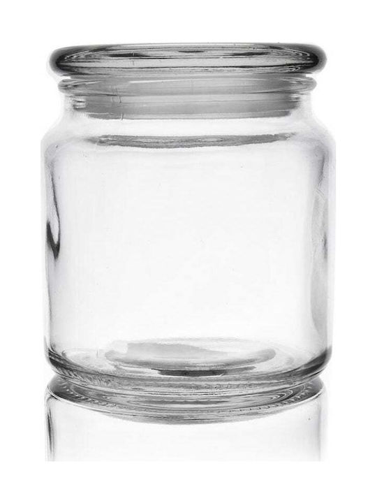 Orion Vase General Use with Lid Glass Transparent 580ml