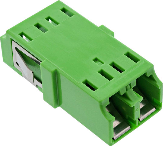 Inline Fiber Optic Coupler Duplex Lc Lc Singlemode Green Ceramic Sleeve