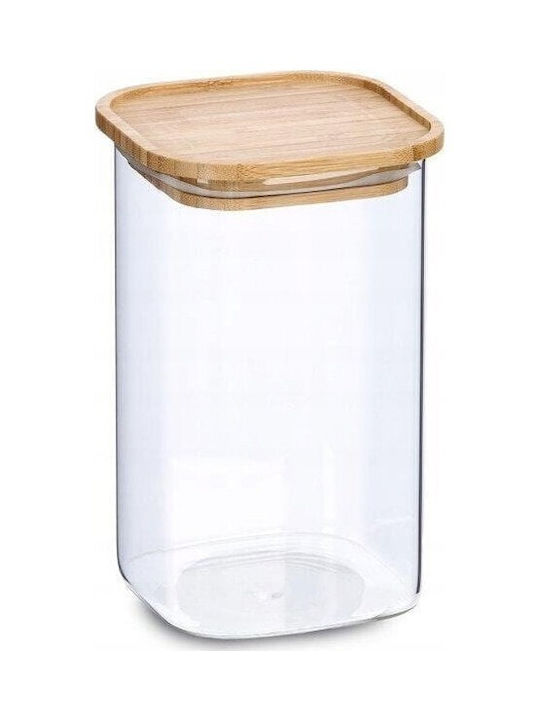Zeller Vase General Use with Lid Glass Transparent 1400ml