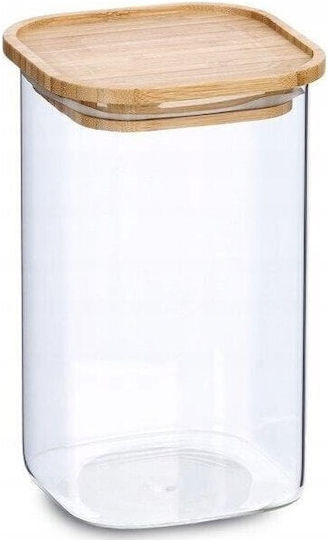 Zeller Allgemeine Verwendung Glasvase mit Deckel Transparent 1400ml 1 Stück