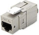 Roline Cat.6a Class Ea Keystone Rj-45 Θωρακισμένο Χωρίς Εργαλεία Ghmt Ασημί