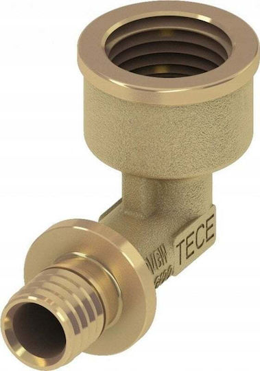 Angepasste Ecke Tece 90° 16mm x 1/2" Messing 708016
