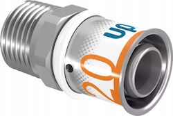 Uponor Uponor S-press Plus Σύνδεσμος Εξωτερικό Σπείρωμα 20-r3/4mt