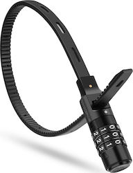 Bicycle Helmet Lock Combination Lock 0.5m Black