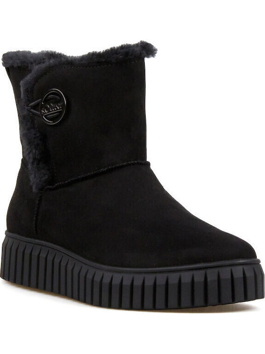 s.Oliver Women's Ankle Boots with Fur Black