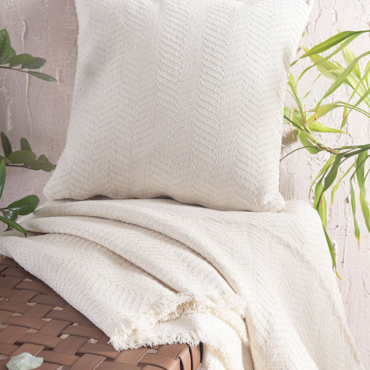 Rythmos Yard Ριχτάρι Διθέσιου Καναπέ Δύο 'Οψεων Chenille 180x240εκ. Εκρού