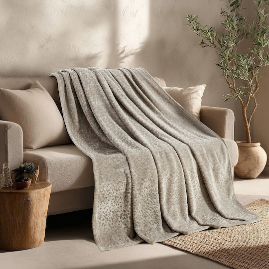 Melinen Three-Seater Sofa Throw P170xW300cm Greige