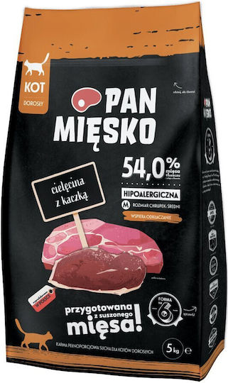 Pan Miesko Hrană Uscată pentru Pisici cu Vițel / Rață 5kg