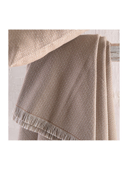 Rythmos Santorini Cuverturi Pentru Canapea 4 Locuri Jacquard 180x330cm Maro