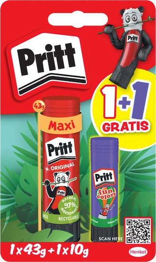 Pritt Glue Stick 2+1 43g Bts 2025 Wild Animals Retail