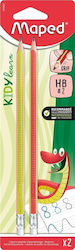Teka Bleistift Radiergummi Kidy Learn Grip HB 2 Stück Maped