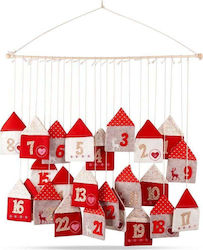 Vilde Advent Calendar On A Stick Hanging Felt Red 70x60 Cm Vilde Advent Calendar On A Stick Hanging Felt Red 70x60 Cm