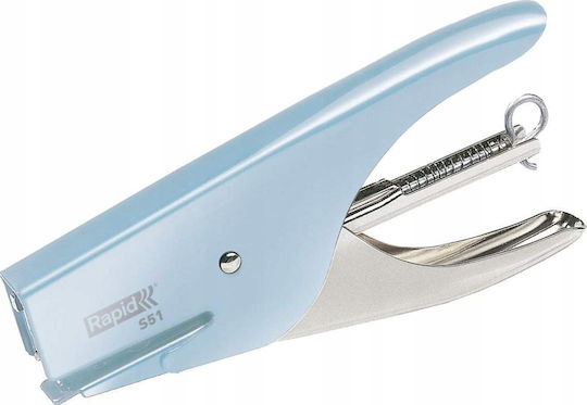Rapid Retro Classic S51 Stapler 15 Sheets Blue Stainless Steel Normal Compression 21/4 Metal 80 G/m²