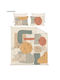 Domoletti Duvet Cover Set Cotton Double with 2 Pillowcases 200x220 Multicolored