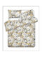 Domoletti Duvet Cover Set Cotton Single with Pillowcase 160x200 Cotton