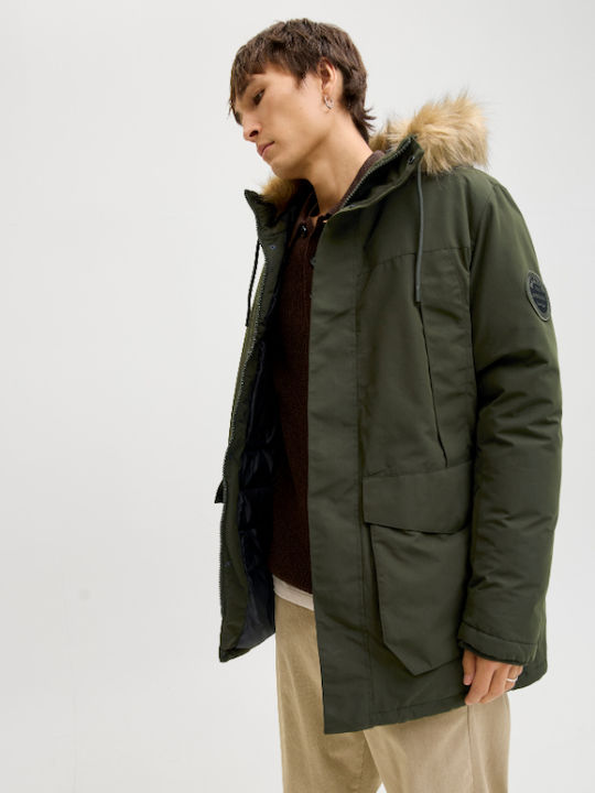Jack & Jones Winter Jacke Parka Khaki