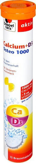 Doppelherz Calcium+D3 1000mg Συμπλήρωμα για την Εγκυμοσύνη 15 αναβράζοντα δισκία Λεμόνι