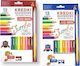 Penword Jumbo High Quality Triangular Crayons Sharpener 12+2 Colors Free Penword